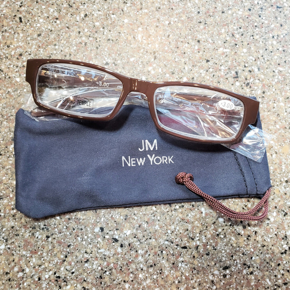 NY Joy Mangano Accessories - +3.00 Reading Glasses Rich Brown Frame Joy Mangano